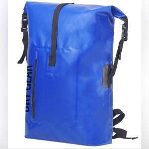 NWT Mad Men Drygear Tactical‎ Backpack Waterproof PVC Blue Black Outdoors